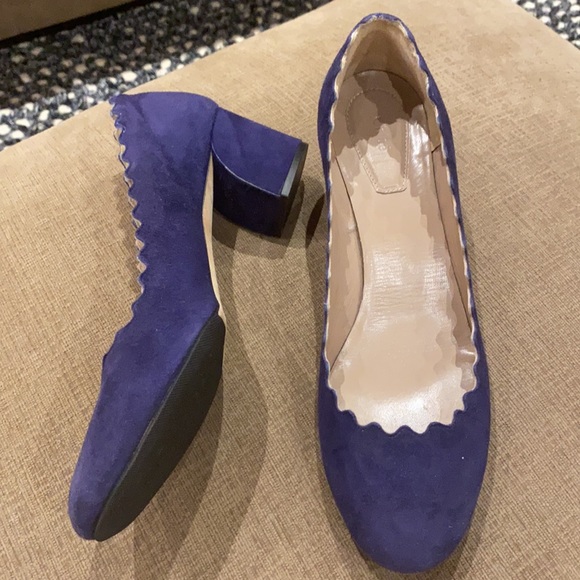 Chloe scalloped suede heels - Picture 3 of 14